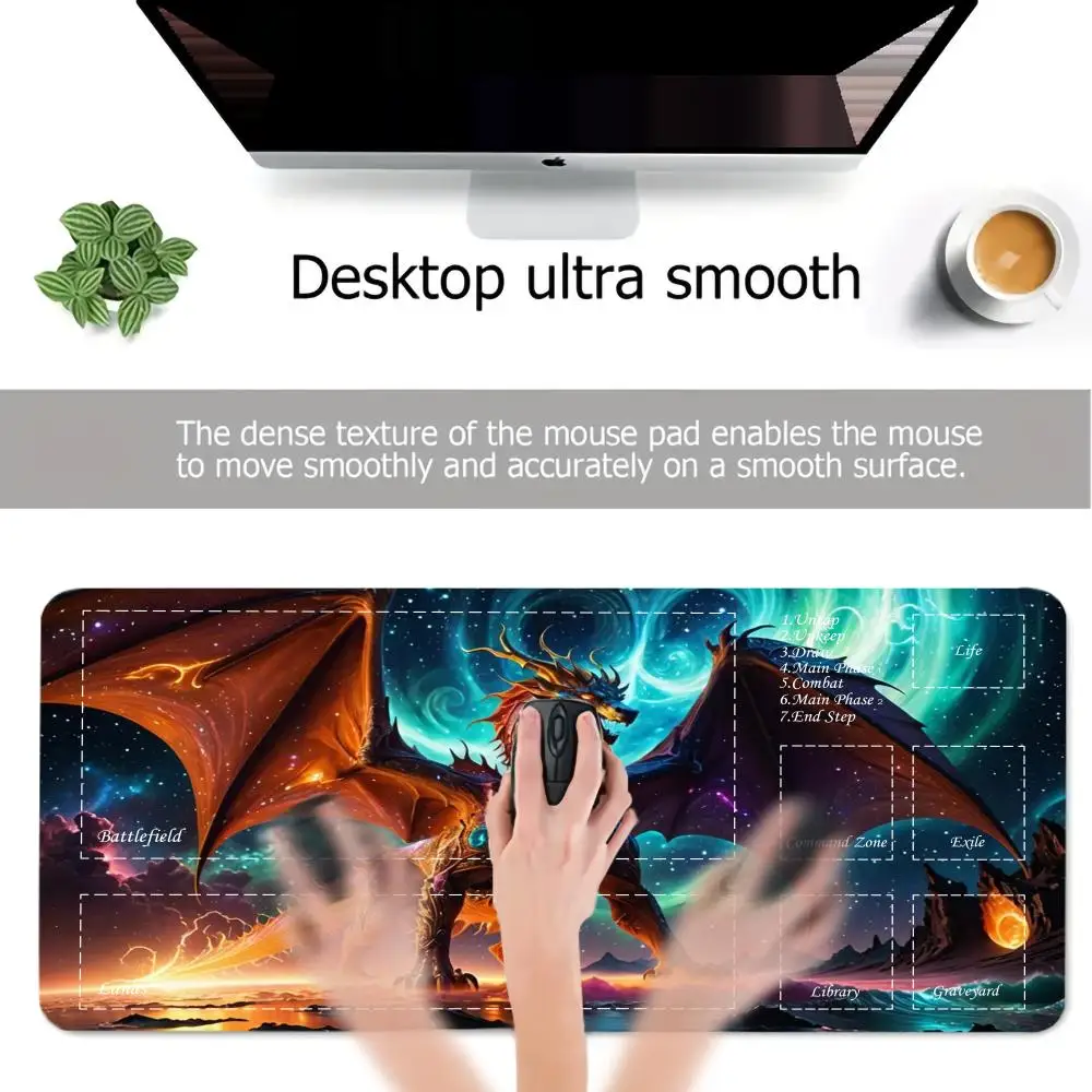 لوحة ماوس بطاقة Drogan ذات طابع خيالي MTG ألعاب Playmat حصيرة لعب مبارزة منصات المبتدئين بطاقة معارك قائد الألعاب لوحة مكتب #6