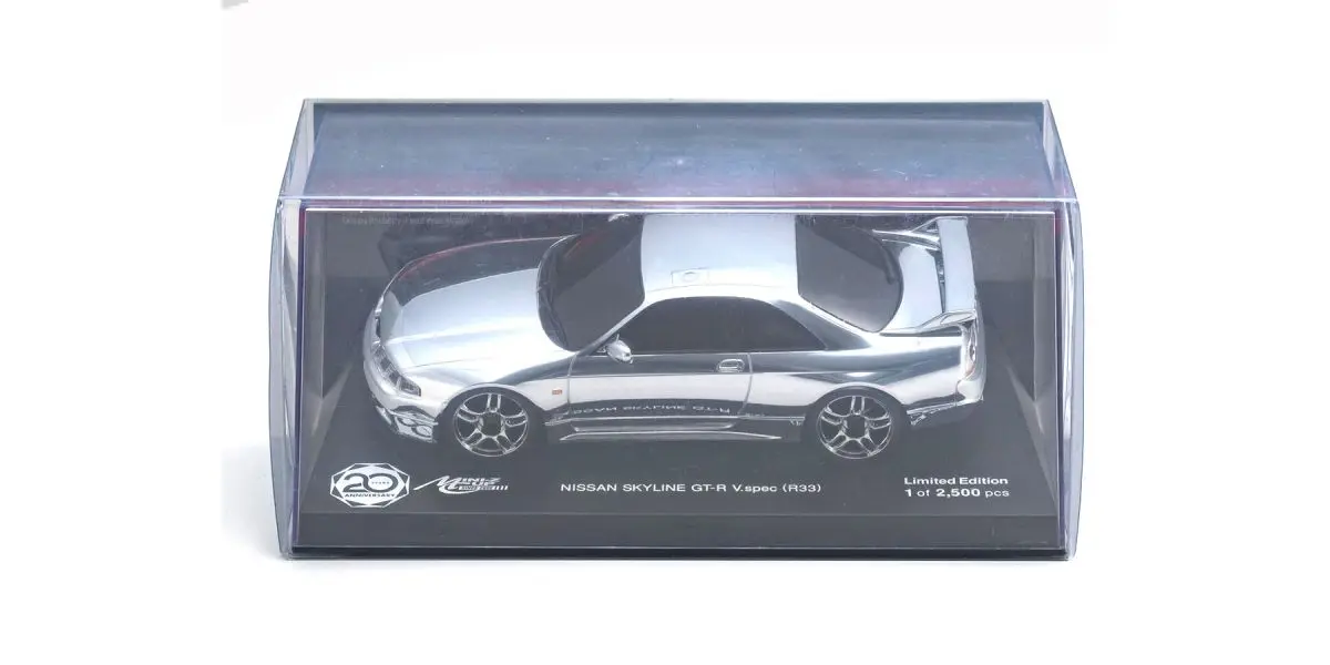 KYOSHO MINI Z BODY ASC MA020S Mini-Z CUP 20th Anniversary NISSAN SKYLINE GT-R V.Spec (R33) Chrome Silver MZP438CS