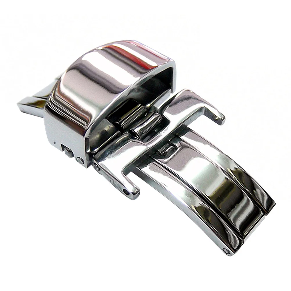 

Stainless Steel Buckle 20Mm Durable Clasp For Watch Band Push Button Deployment Fastener Watch Strap Connector Accessory