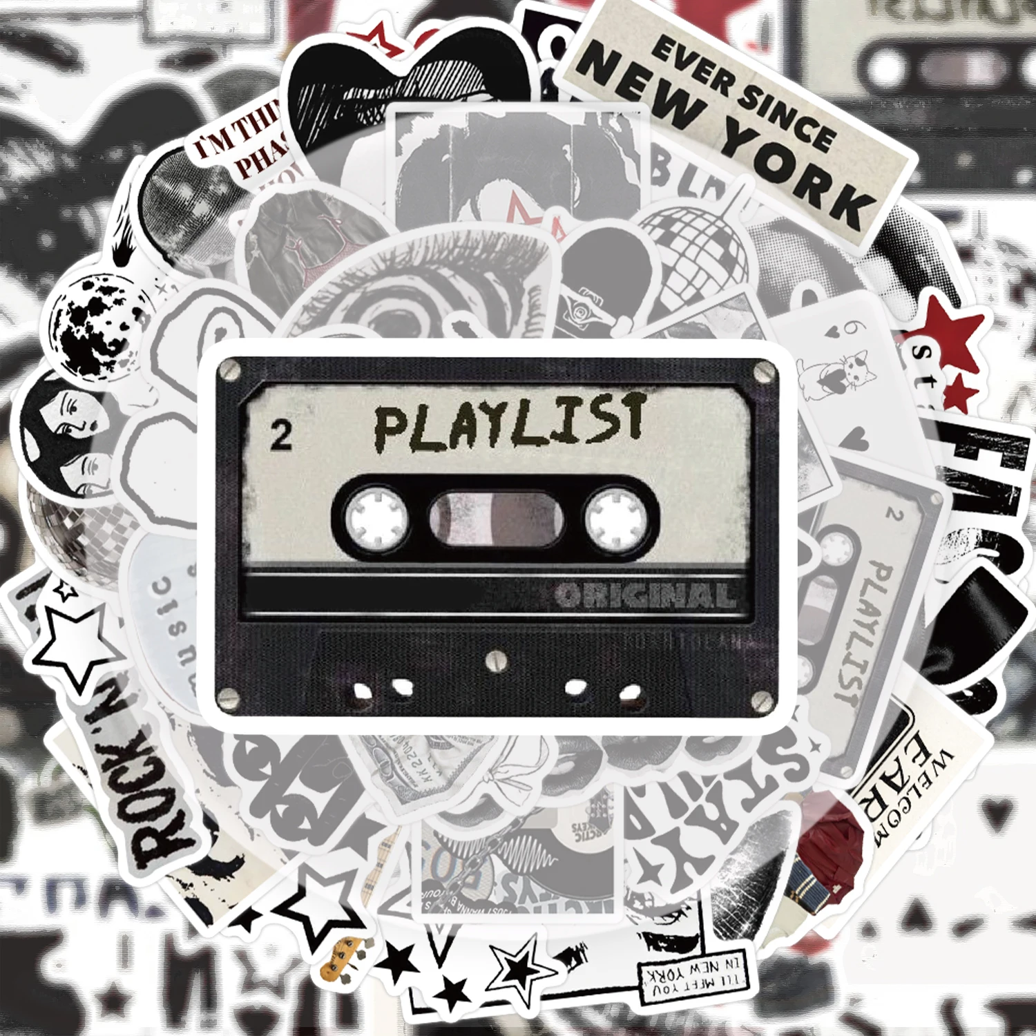 

50 Y2K Downtown Style Graffiti Stickers, Suitable for Decorating Water Bottles, Laptops, Cell Phones, Suitcases, Skateboards, Guitars, Gift Boxes, and Party Decorations