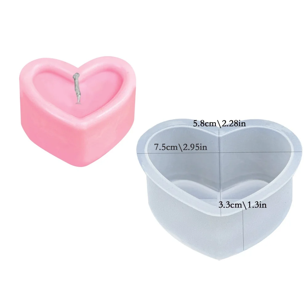 Heart Silicone Mold High-Quality Donut Scented Candle Mold Scented Candle Mold Unique For Home Decor Candle Making Handicrafts