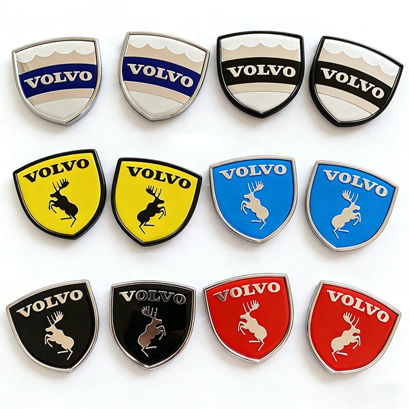 2 Piezas de Adhesivos 3D con Logotipo de Alce para Carrocería y Maletero de Volvo V50 S60 XC60 S40 XC40 XC90 V60 S80 S90 V90 V70 V40 S70
