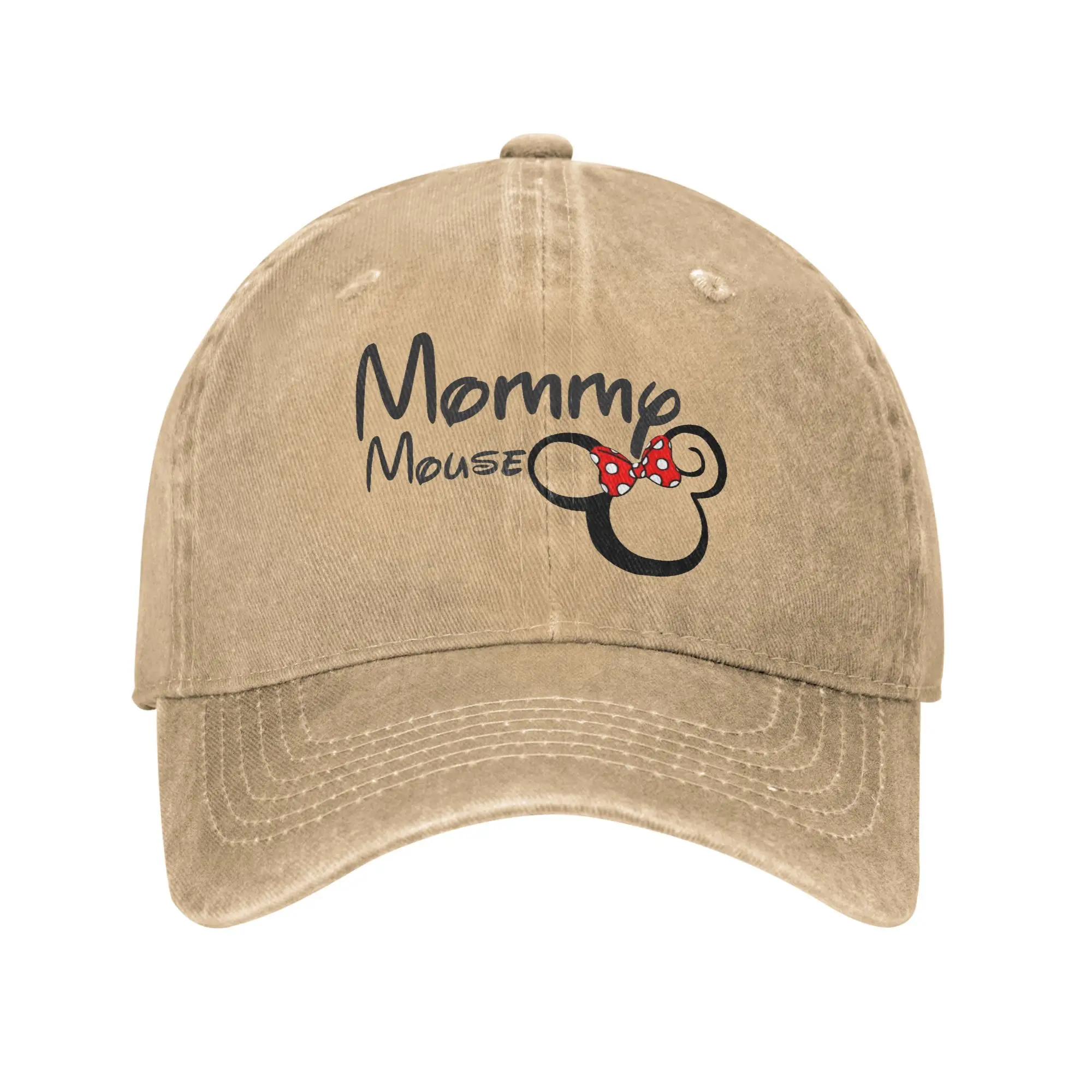 

Minnie Mouse Mom Mommy Bow Unisex Baseball Caps Mother's Day Distressed Cotton Caps Hat Vintage Outdoor Summer Gift Sun Cap