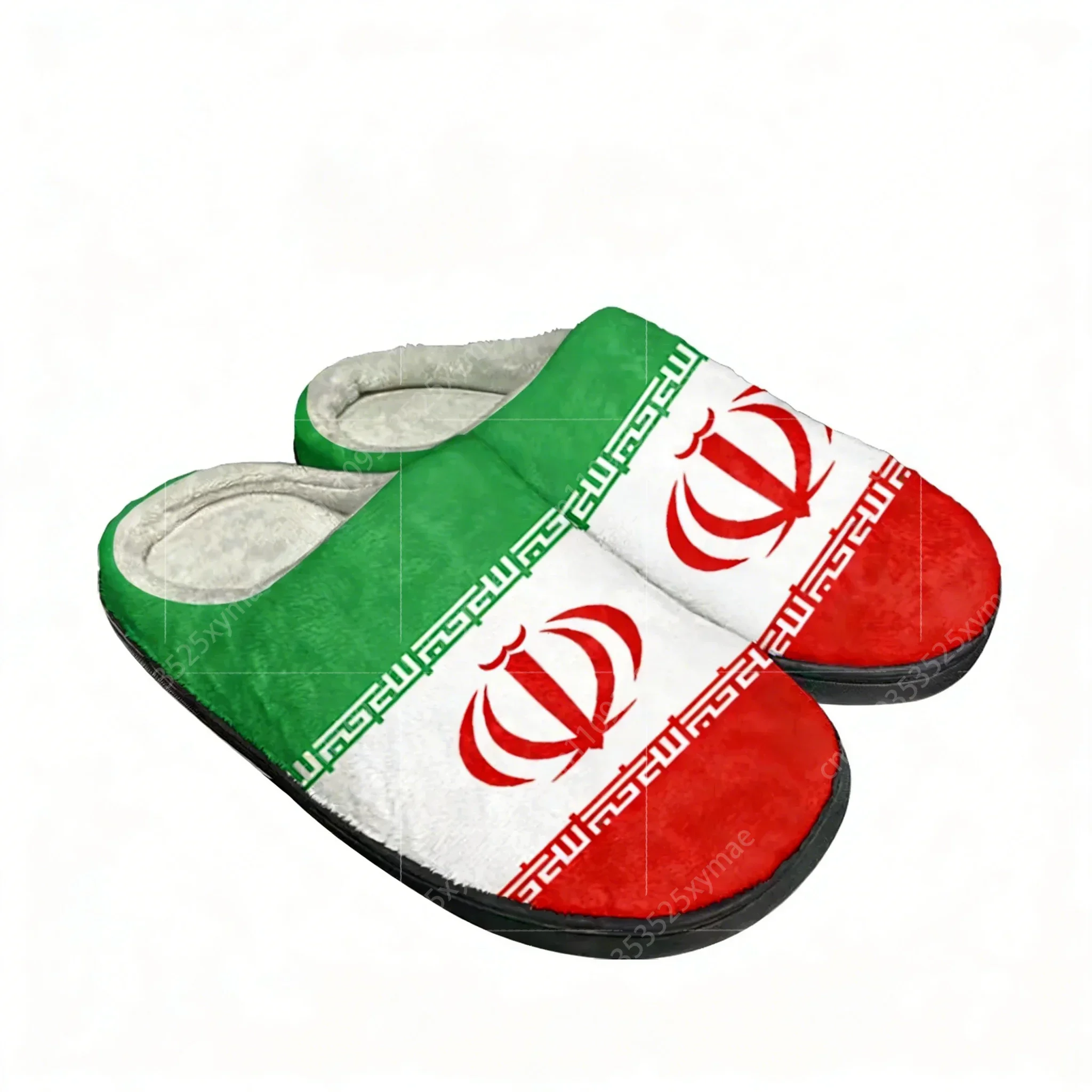 

Iranian Flag Home Cotton Custom Slippers Mens Womens Sandals Iran Plush Bedroom Casual Keep Warm Shoes Thermal Slipper