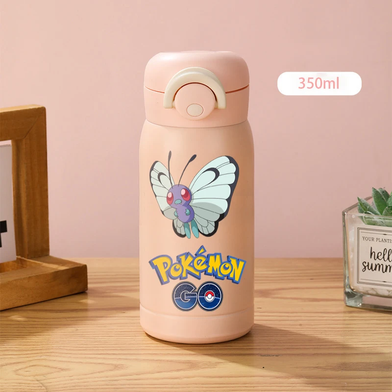 

350ml Pokemon Cartoon Vacuum Cup Man and Woman Cartoon Pikachu Student Children Cold Cup Large Capacity Exercise Traveling