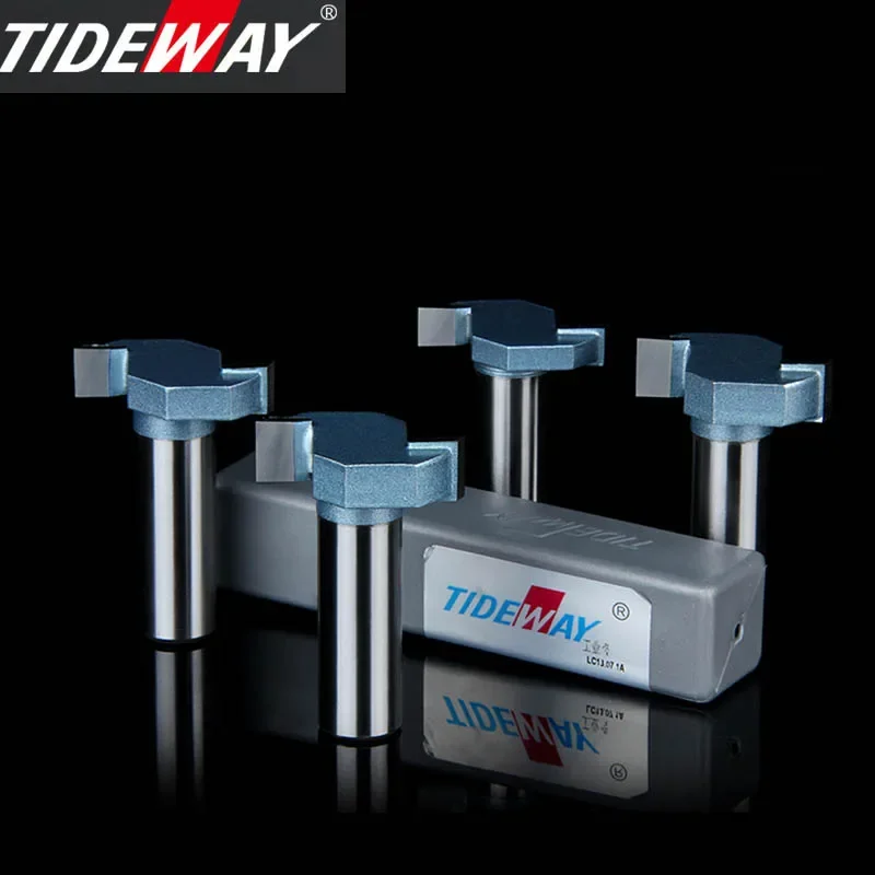 Tideway 산업용 등급 T형 슬롯 밀링 커터, T형 목공 라우터 비트, 트리밍 머신, 조각 보링 도구