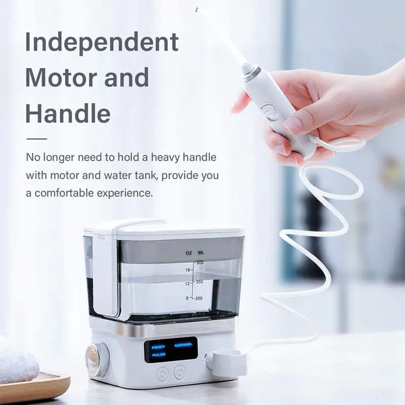 

600ML Portable Oral Irrigator Oral Hygiene Dental Electric Water Flosser Bucal Tooth Cleaner Oral Care Large Capacity