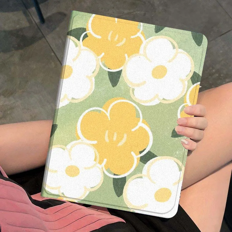 الكرتون زهرة خربش نمط ل الشرف تبويب اللوحي MagicPad 3 6 7X8 V7 V8 8 9 X9 X8a X9a 10 Pro بوصة 2020 2021 اللوحي