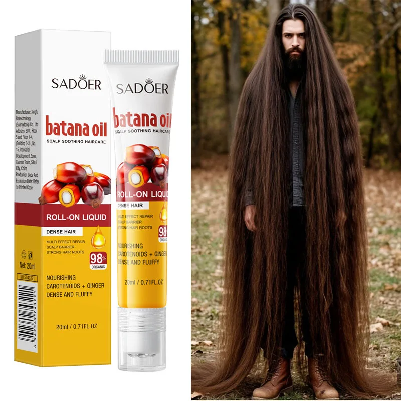 Crescita rapida dei capelli Olio di Batana Crescita dei capelli Siero Anti perdita di capelli Ricrescita Addensare Calvizie Nutrire Roller Ball Radice Capelli Assistenza sanitaria