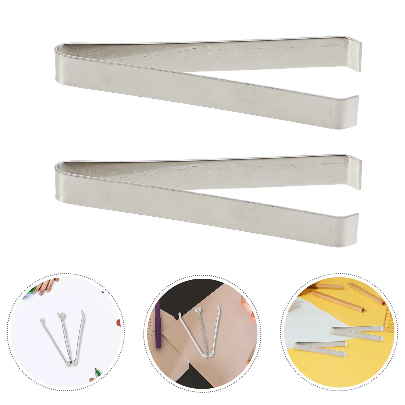 

2 Pcs Marker Clip Pen Tip Removal Tweezers for Crafting Repair Painting Supplies Tool Silver Student