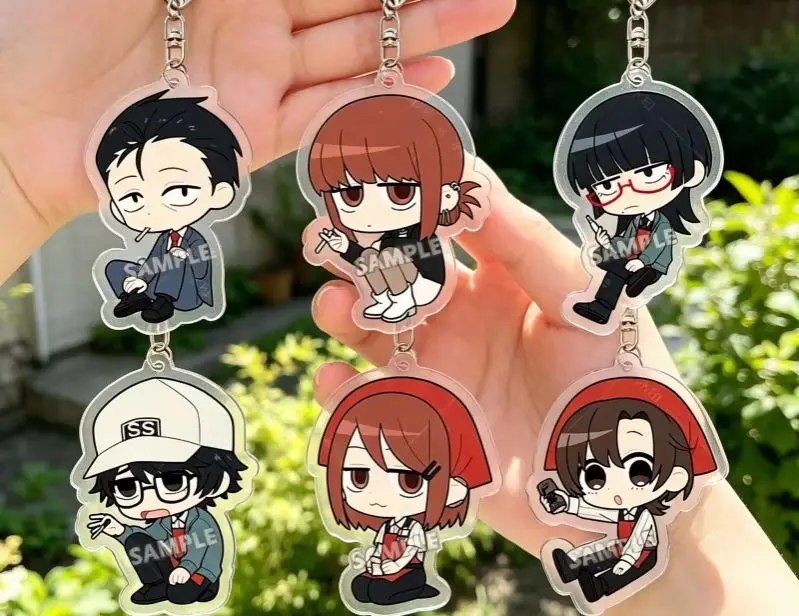 Hotly Anime Acrylic Pendant Doll Keychains - Behind The Supermarket, Smoking With You. Tayama Cos Design Accessories 6cm Gifts