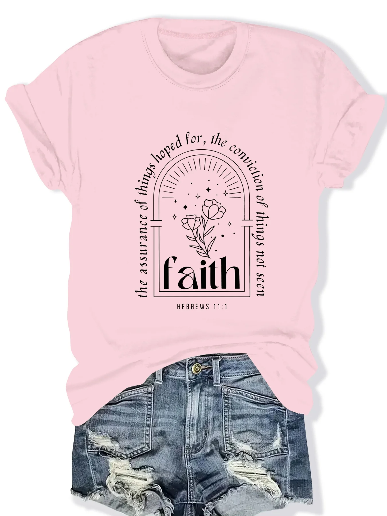 

Fashionable Ladies round Neck Short Sleeve T-Shirt with Letter Pattern Print Casual Comfortable Women's Top