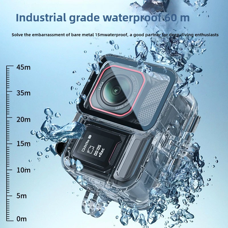 60M Dive Case Waterproof Housing For Insta360 Ace Pro 2 Protective Cover Shell For Insta360 Ace Pro 2 Sports Camera Accessorie
