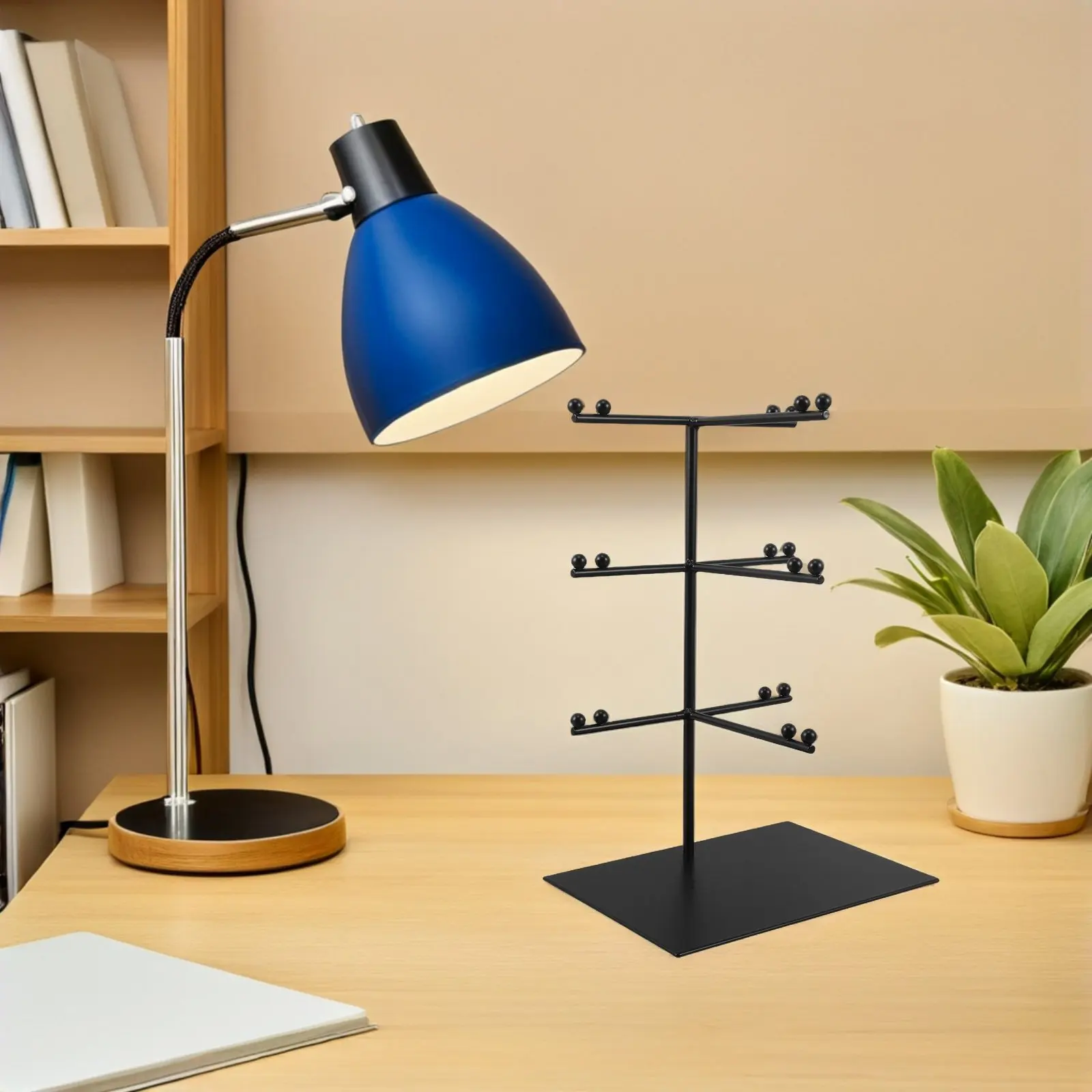 

Трехуровневая металлическая подставка для очков, органайзер для солнцезащитных очков и обычных очков для розничных магазинов и домашнего использования, экономия пространства, современный дизайн