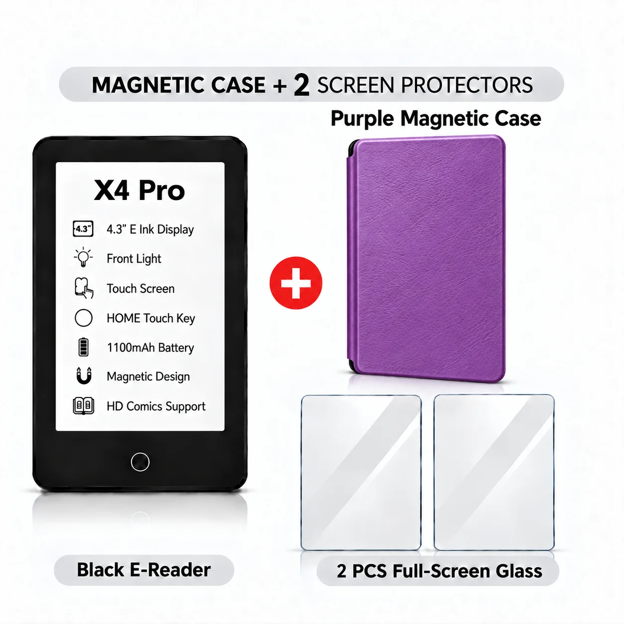 XTEINK X3 X4 X4 Pro: draagbare e-reader met e-ink-display, compact formaat, lichtgewicht, ideaal voor onderweg, op het werk en voor dagelijks lezen.