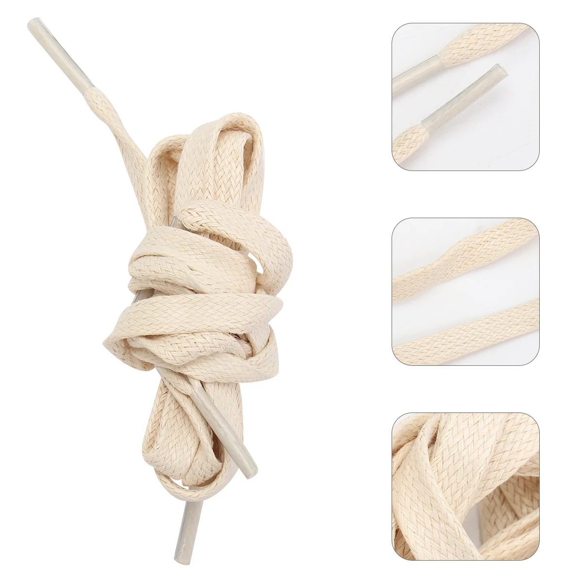 

1 Pair Waxed Cotton Shoelaces Flat Sneakers Lace For Casual Sports Shoes Running Jogging Canvas Shoe Tie Waxed Shoelace