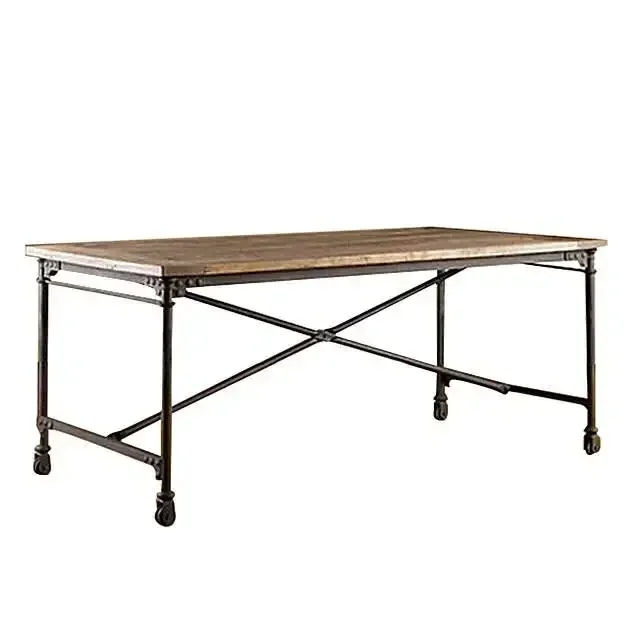

American loft industrial style wrought iron solid wood computer desk desktop home retro simple office desk