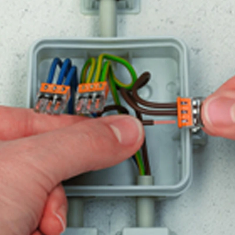 Plastic Push In Wire Connector Quick Installation Wiring Connection Terminals for Residential And Commercial Use 