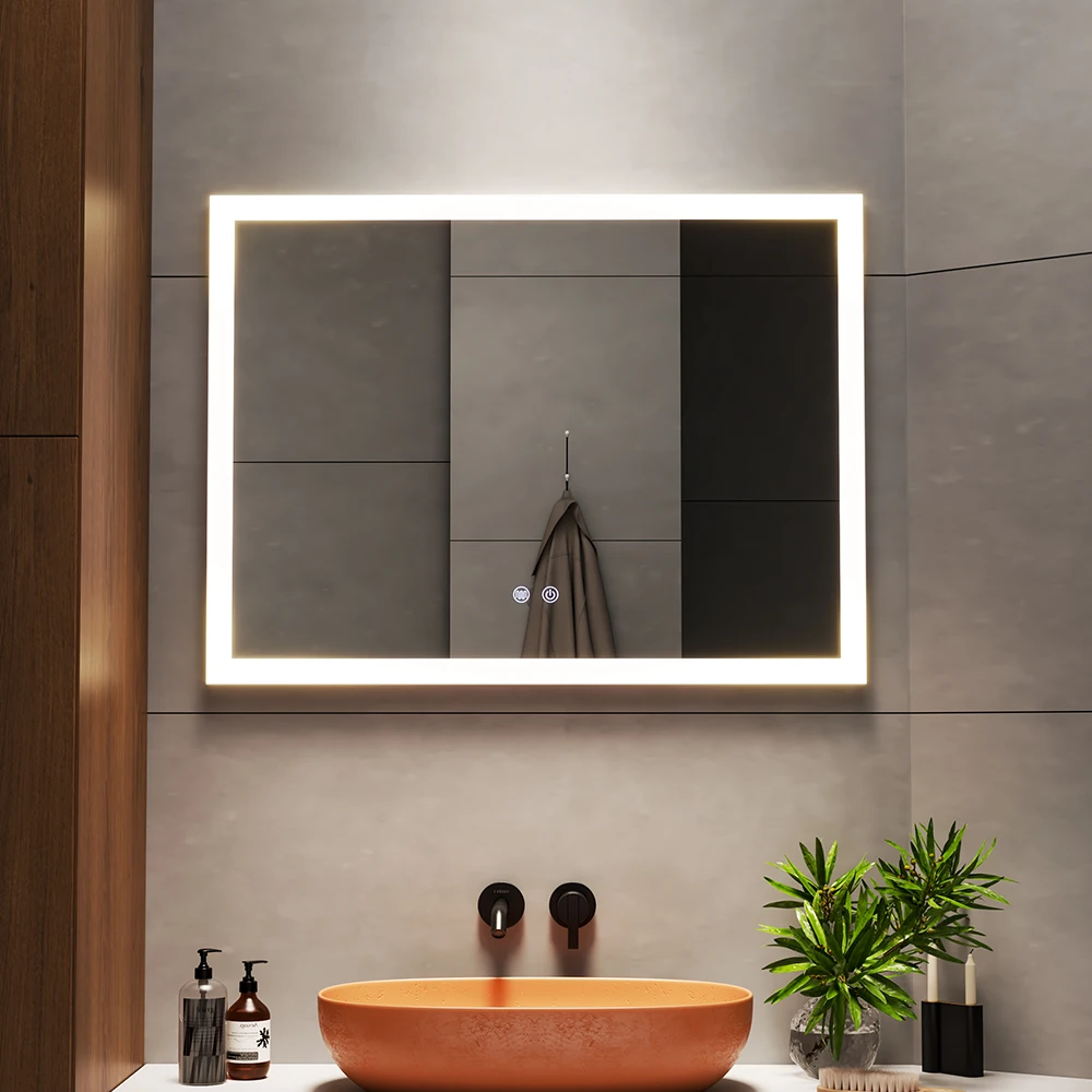 Frameless Anti-Fog Dimmable LED Wall Mirror