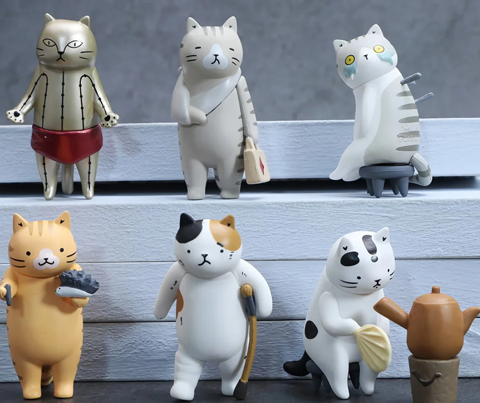 

Cat Traditional Chinese Medicine Acupuncture Martial Arts Hall Blind Box Healing Emotional Mini Action Figure Birthday Gifts