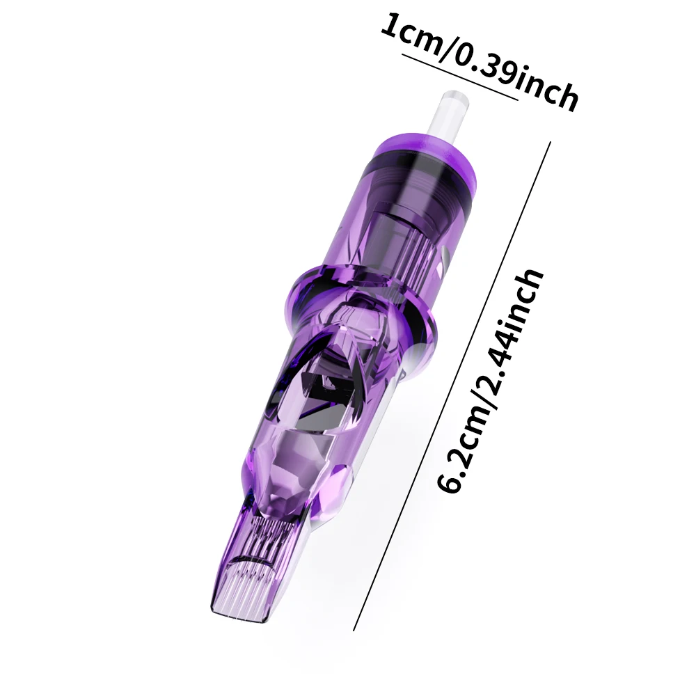 Goldplume 50Pcs Mixed Tattoo Needles Set - Contain 1Rl/3Rl/5Rl/7Rl/9Rl Multiple Models - Security Cartridge Needles Professional Tattoo Equipment