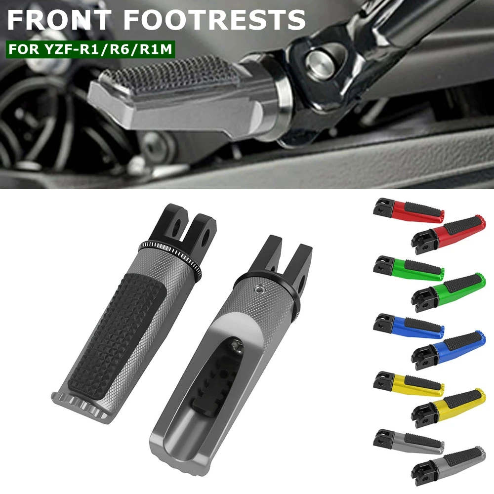 

YZF R1 R6 R1M передние подножки мотоцикла, подножки для Yamaha YZF-R1 2002-2019 YZF-R6 2003-2019 YZF-R1M 2017-2020 YZFR1 YZFR6