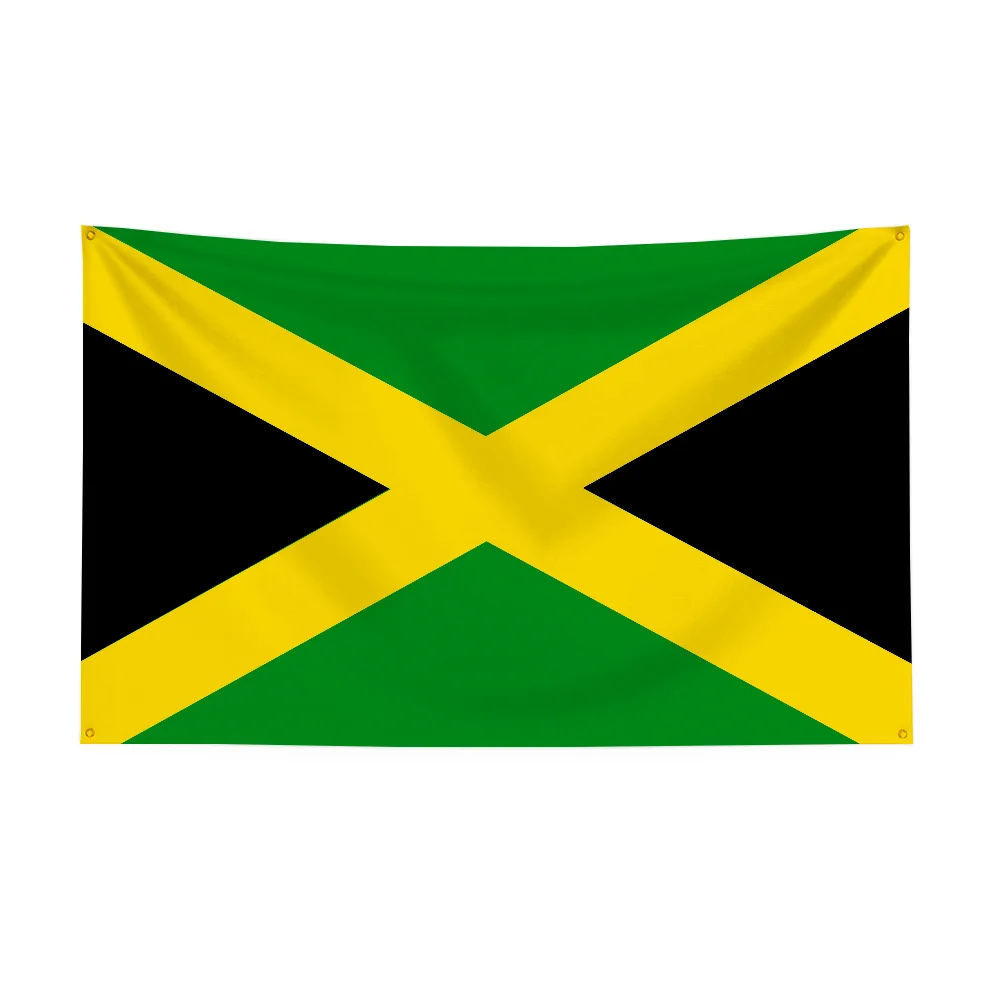 A Four-hole Flag Jamaica Home Garden World Flags and Banners Outdoor Decorations 4th of July Decorations for You Custom Hang Car