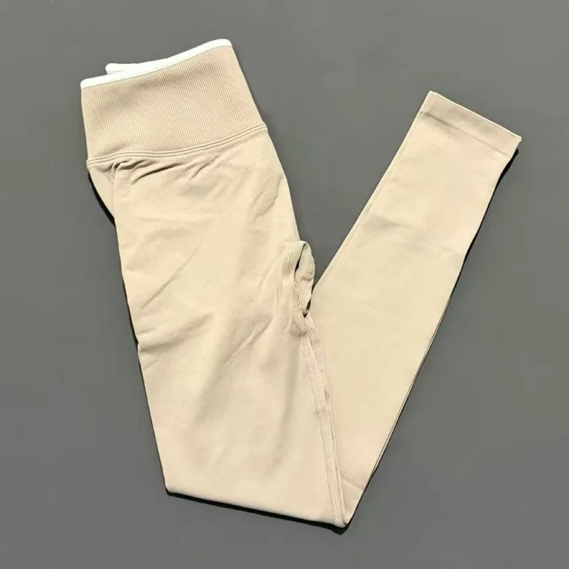 HISTELLO Gym-Leggings für Damen, nahtlose Yoga-Kleidung, gerippte Fitness-Leggings mit hoher Taille, Scrunch-Butt-Workout-Biker-Sporthose – Detail 17