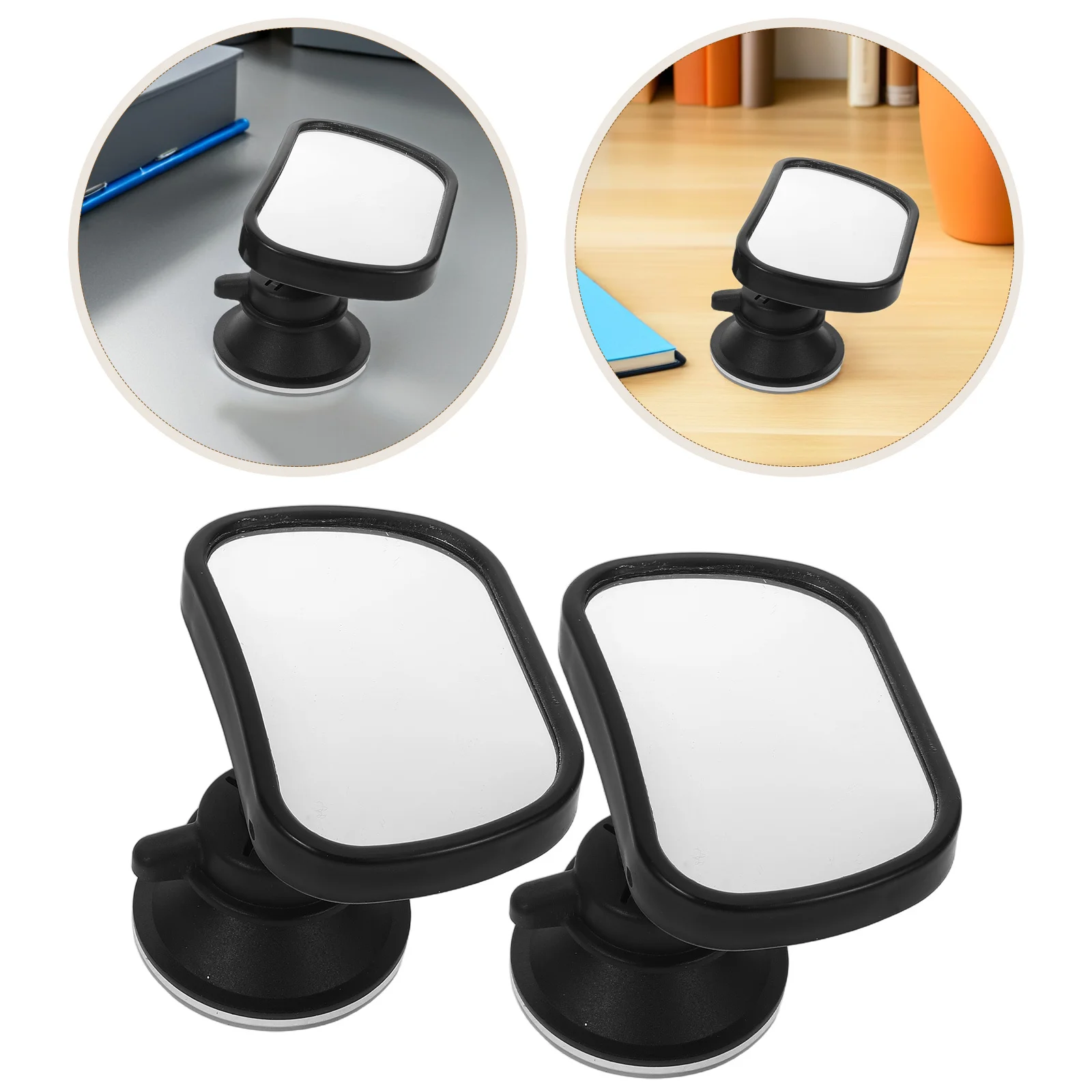 قطعتان من مرآة السيارة الآمنة القابلة للتعديل للرضع، تركيب سريع، ثابت على رؤية واضحة لمراقبة الطفل