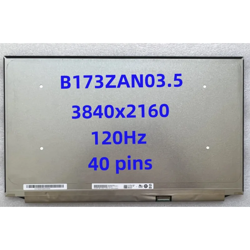 

17,3 дюймовый 4K 120Hz UHD 3840*2160 B173ZAN03.5 eDP1.4 40 pins 100% NTSC IPS игровой ноутбук, ЖК-экран, панель дисплея