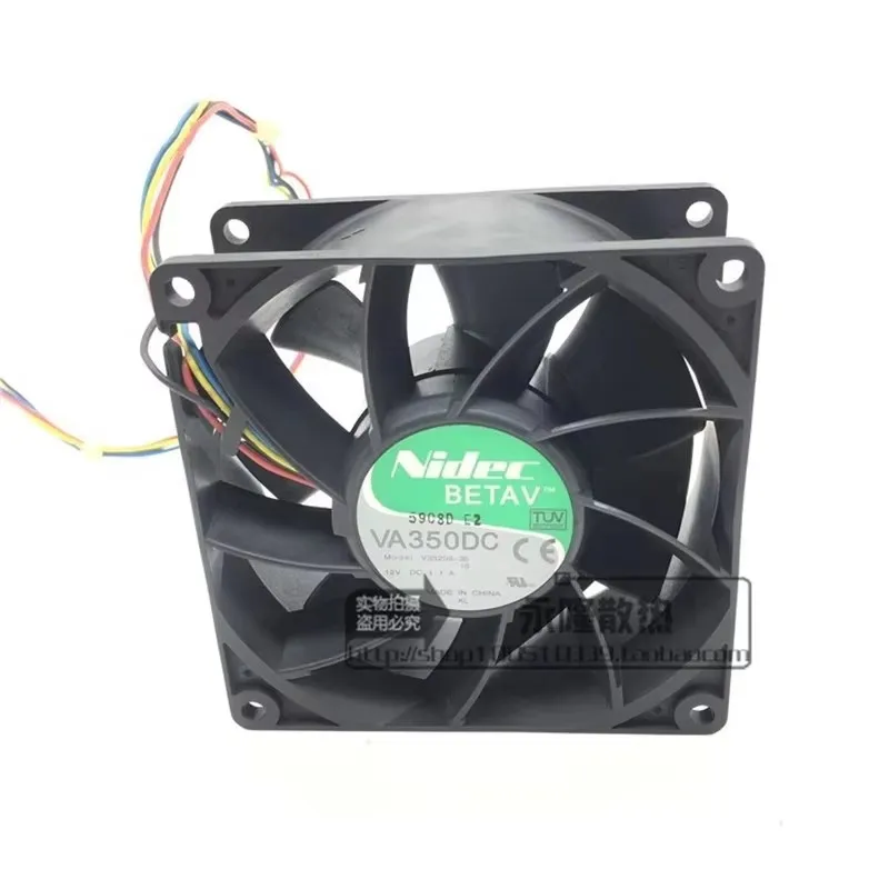 

Original 9CM 9038 12V 1.1A Super Large Air Volume Violent 4-wire PWM Temperature Control Cabinet Server Cooling Fan V35208-35