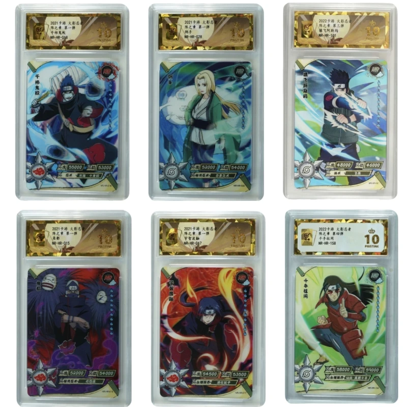 KAYOU Cartoon anime Card Naruto Collection Card Tsunade Uchiha Itachi HR Rating 10 Explosive Gold Card Collection Toy Kids Gift