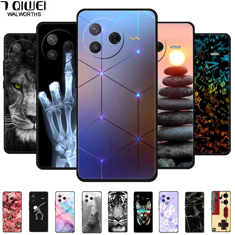 حافظة لهاتف Xiaomi Poco F7 Ultra غطاء خلفي من السيليكون الناعم من مادة البولي يوريثان الحراري لهاتف Poco F7 Ultra 5G غطاء ناعم لطيف حافظات سوداء Funda Poco F7 Ultra #1