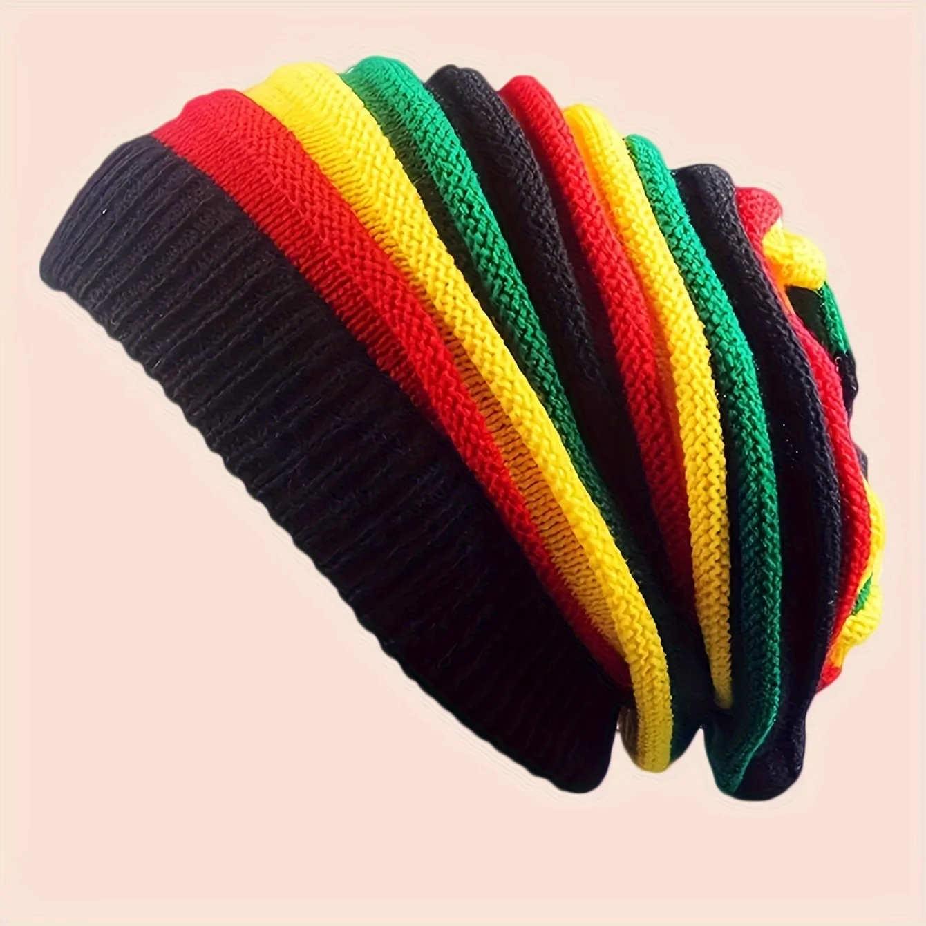 1 piece of women's elastic cap - breathable rainbow stripe, suitable for street dance, hip-hop, and daily casual wear