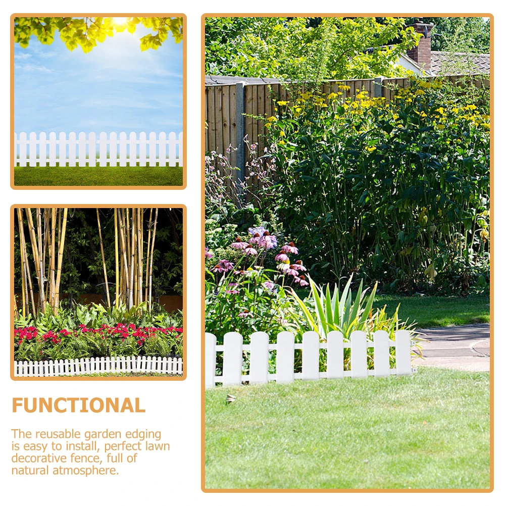 

5 шт. многоразовые пластиковые панели для садового забора для двора, газона, бордюры для растений, украшение для патио, открытый сад, бордюр, забор для патио