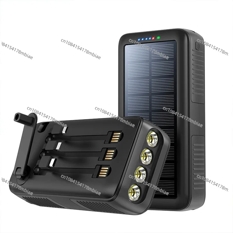 Hand-powered Solar Charging BAO 61200 Mah Self-wired 4LED Lamp Mobile Power PSE/CE