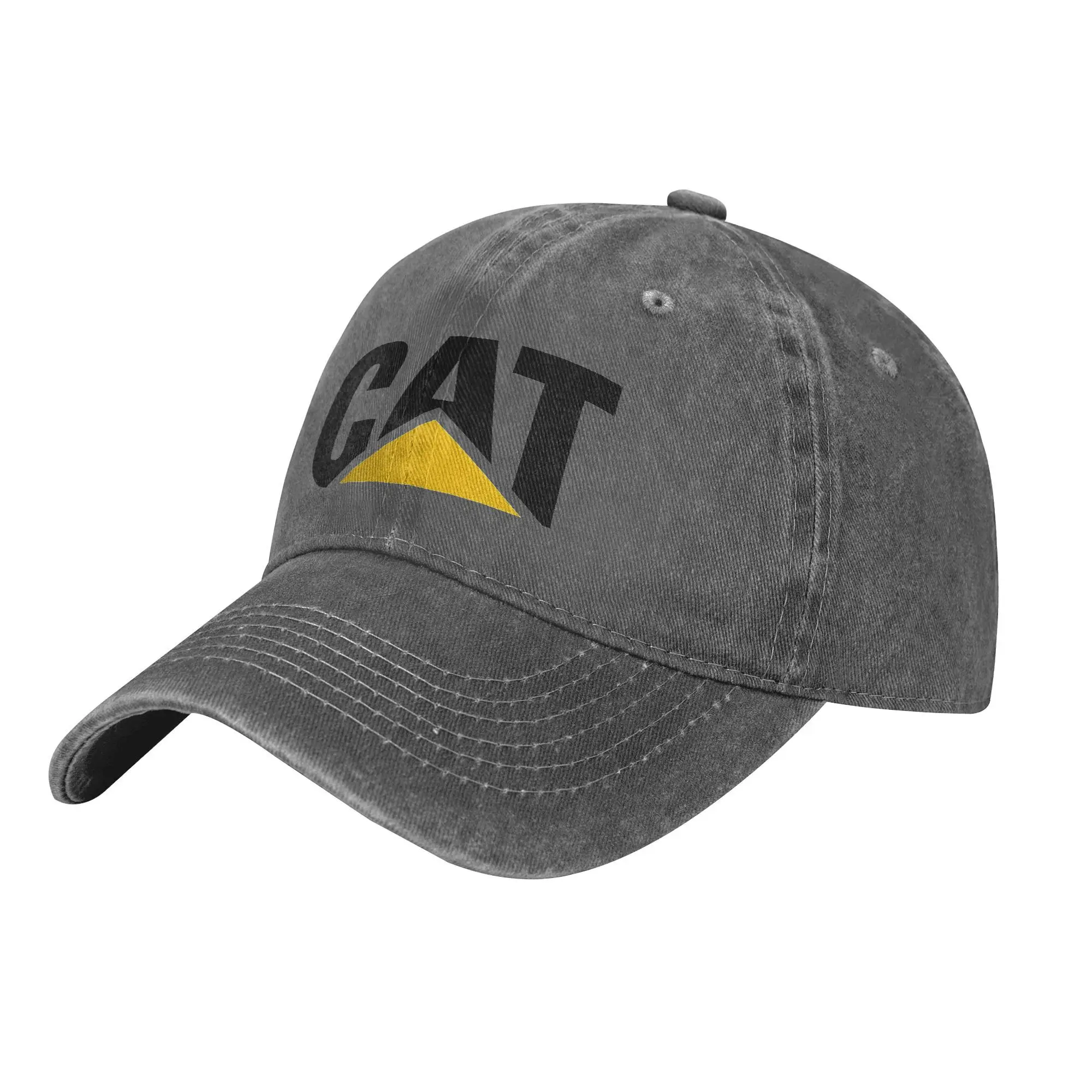 Gorras de béisbol con logotipo de CAT-CATERPILLAR, sombrero informal desgastado, lavado, Snapback, Unisex, al aire libre, todas las estaciones, regalo de viaje