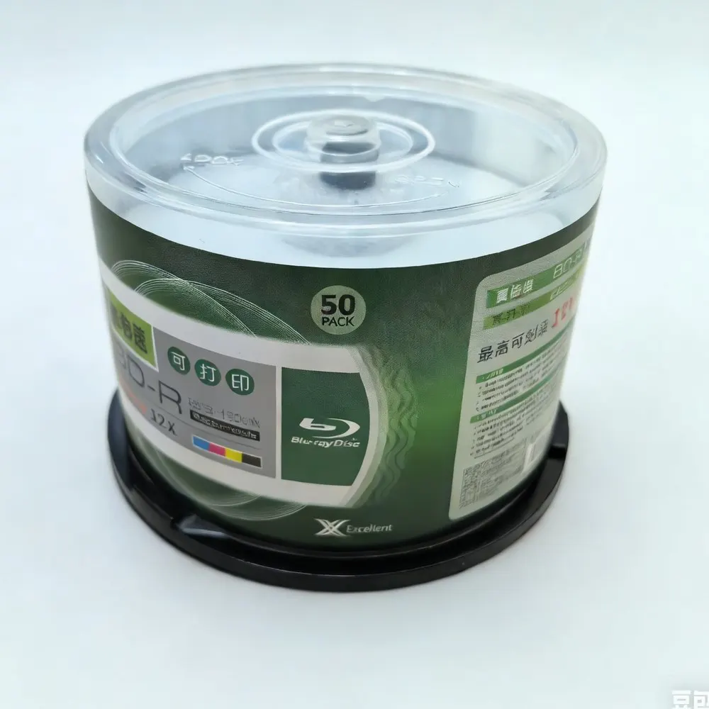 Bluray BD-R 25GB Blu-Ray Disc BDR 25GB 12X Speed 50Pcs/Barrel
