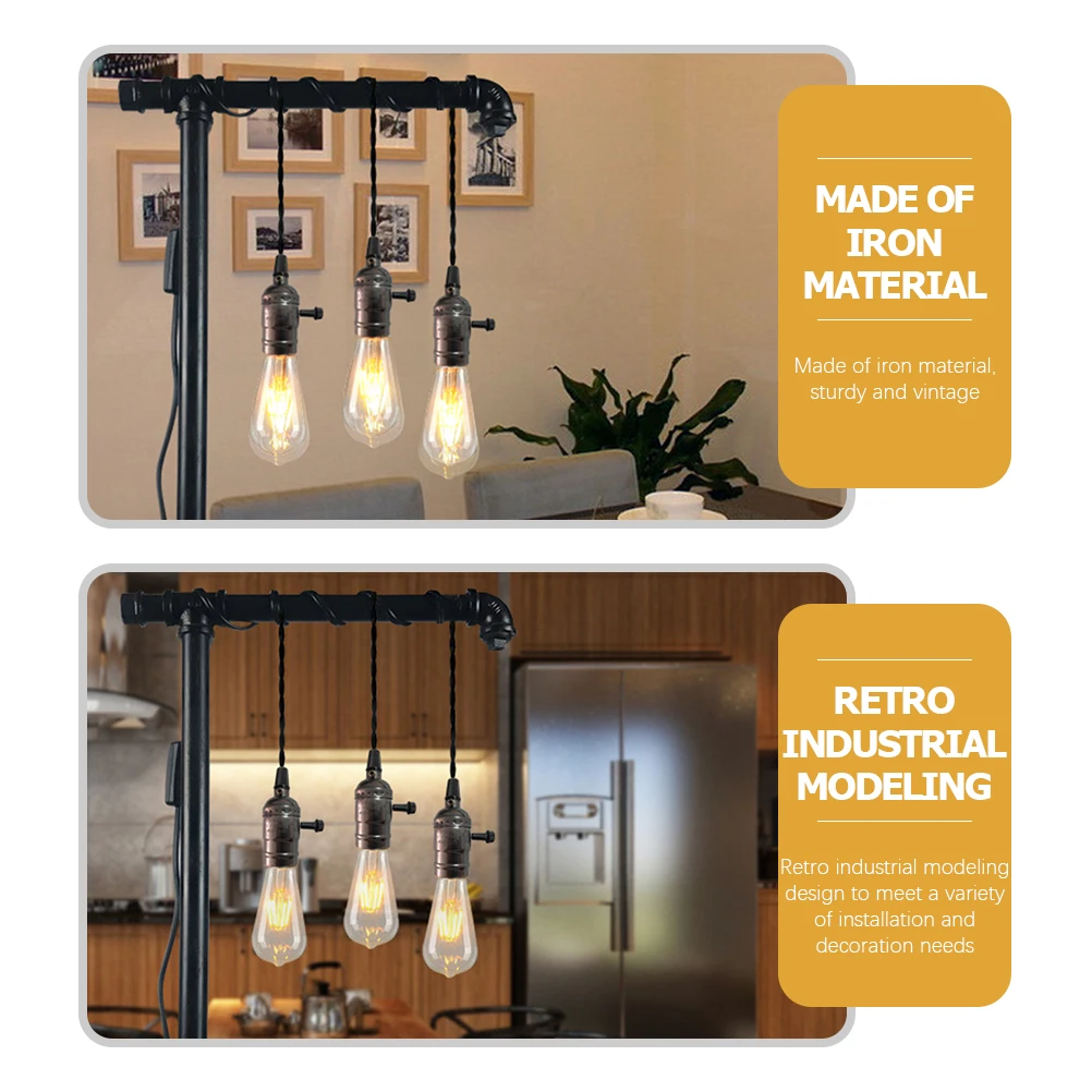 

Retro Industrial Pendant Light Hanging Lamp Plug In Socket Vintage Chandelier Plug In Light Socket Lighting for Home Cafe
