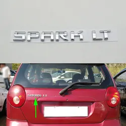 For SPARK LT Emblem Rear Tailgate Trunk Badge Logo Letters Sticker Nameplate