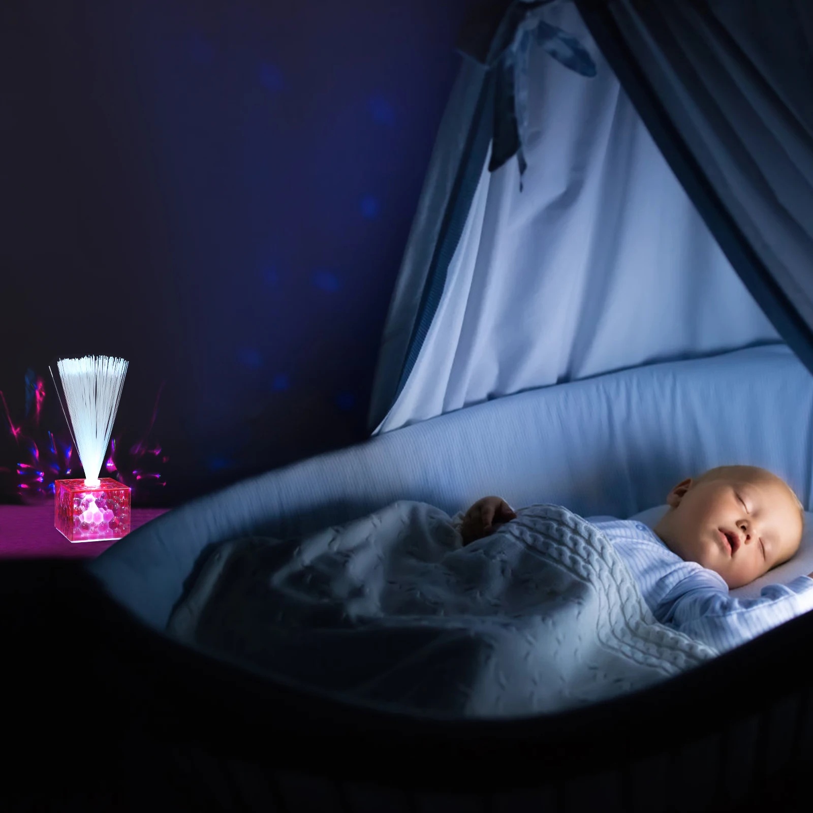 

6pcs Fiber Optic Lights LED Colorful Lamp Powered Toy Indoor Wedding Favors Fiber Light W
