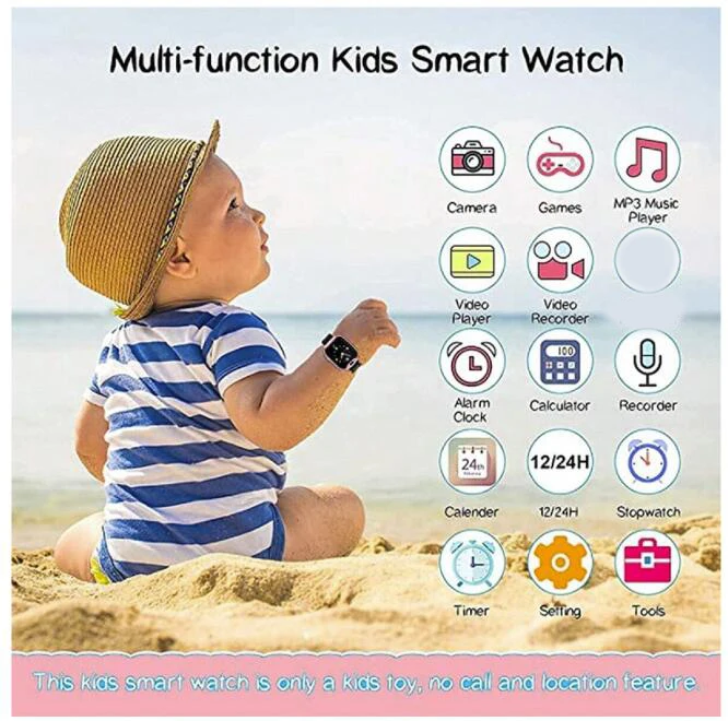 KGG 16 Games Smart Watch Children Music Video Player Kids Smartwatch Recording Alarm Clock for Boys Girls Birthday Gifts