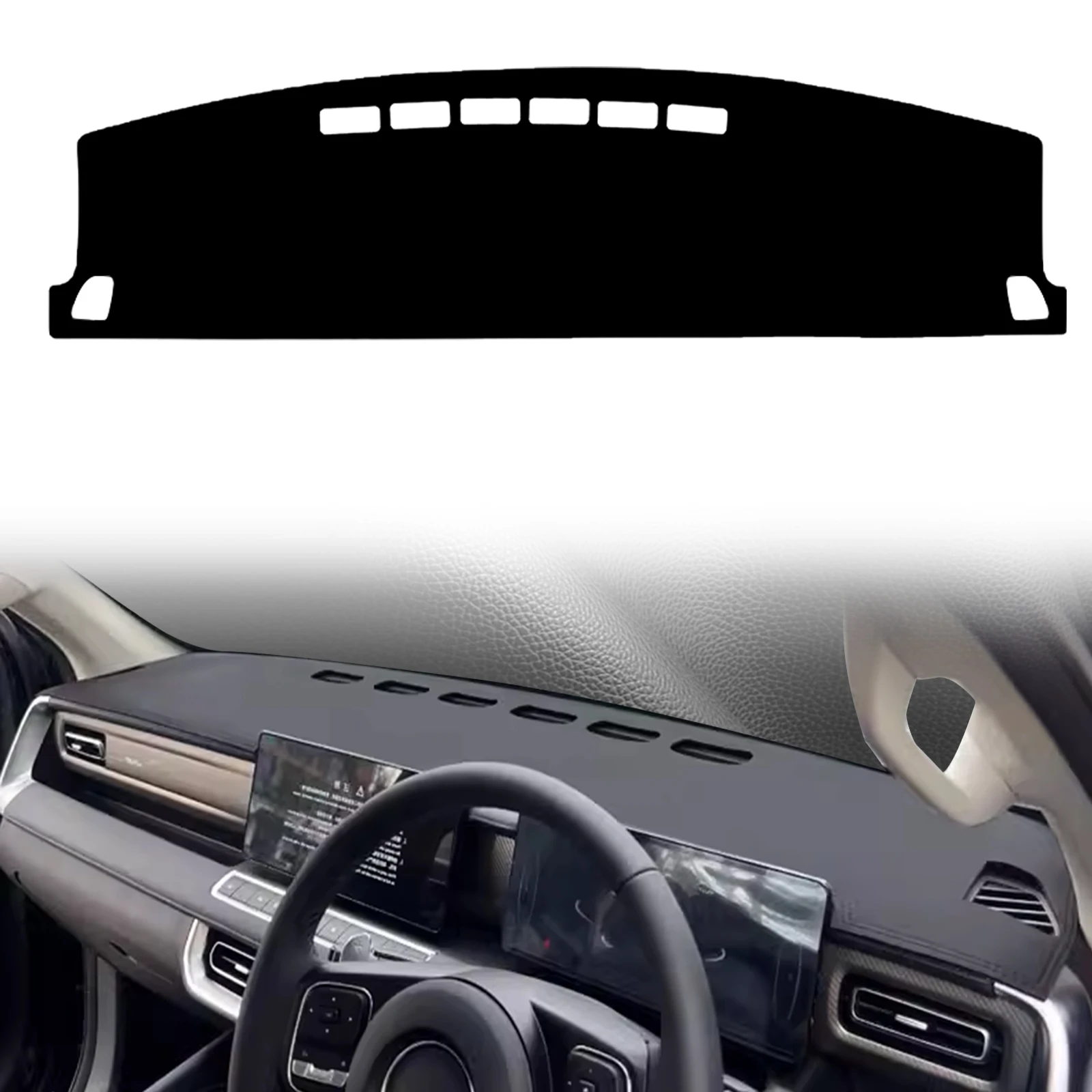 

fit for GWM Poer Cannon 2025 2026 2027 Car Dashmat Dashboard Cover Pad DashMat Sunshade Protective Carpet Leather Accessories