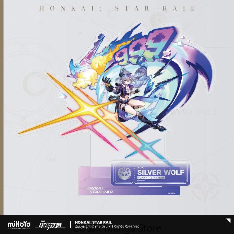 Honkai Star Rail Yaoguang Spark Feiying Trailblazer Cosplay Figurine de collection en acrylique sur support de bureau, Décoration et Cadeau