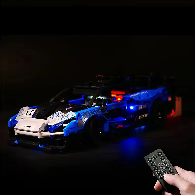 RC Técnico Sports Car Building Block Set sem Blocos Modelo, DIY Kit de Luz LED, Apenas Luz LED, 42123