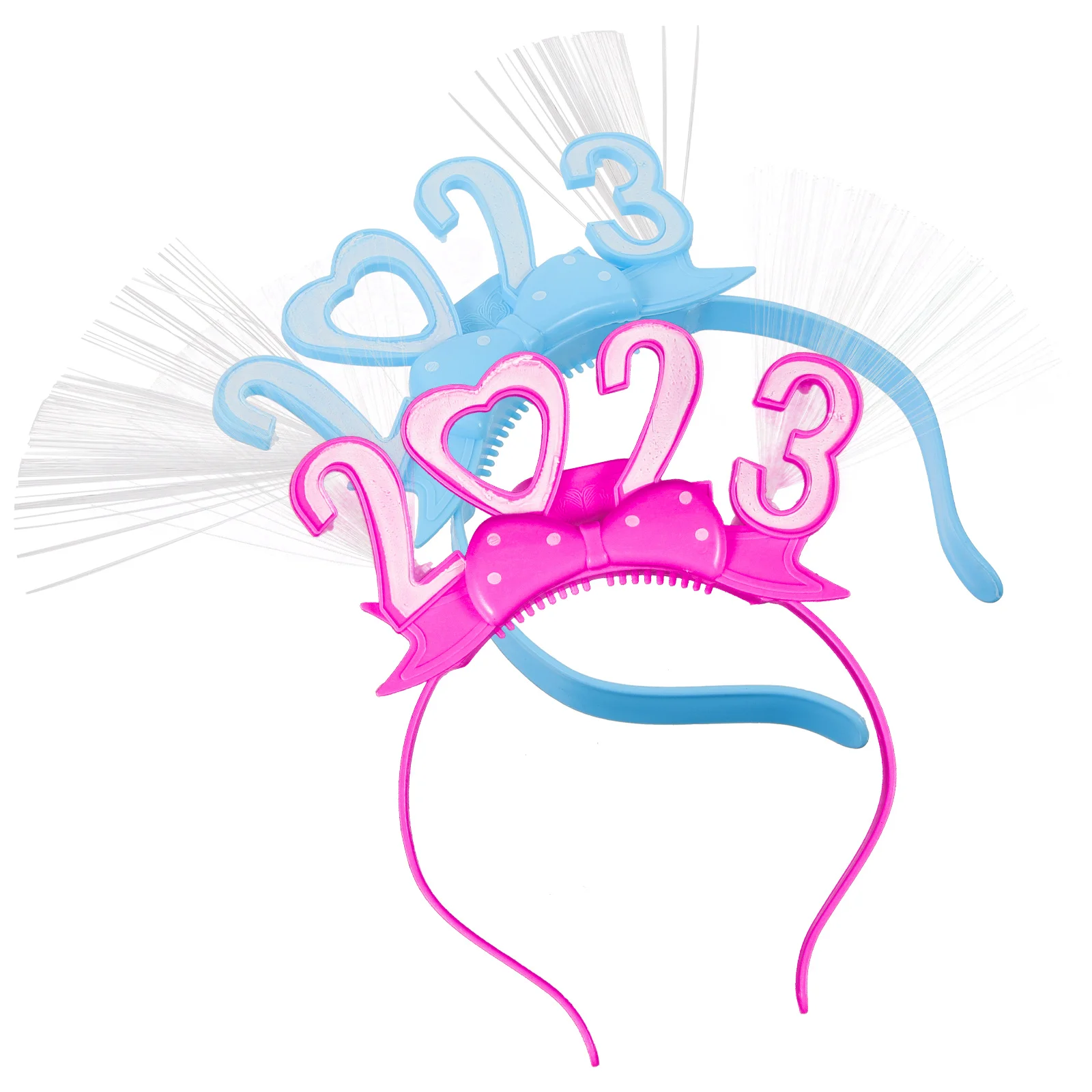 

2 pcs Light Headb New Year Party Photo Prop Luminous Headdress Hairpin Festival Hairb s Plastic Decor Lovely Gifts