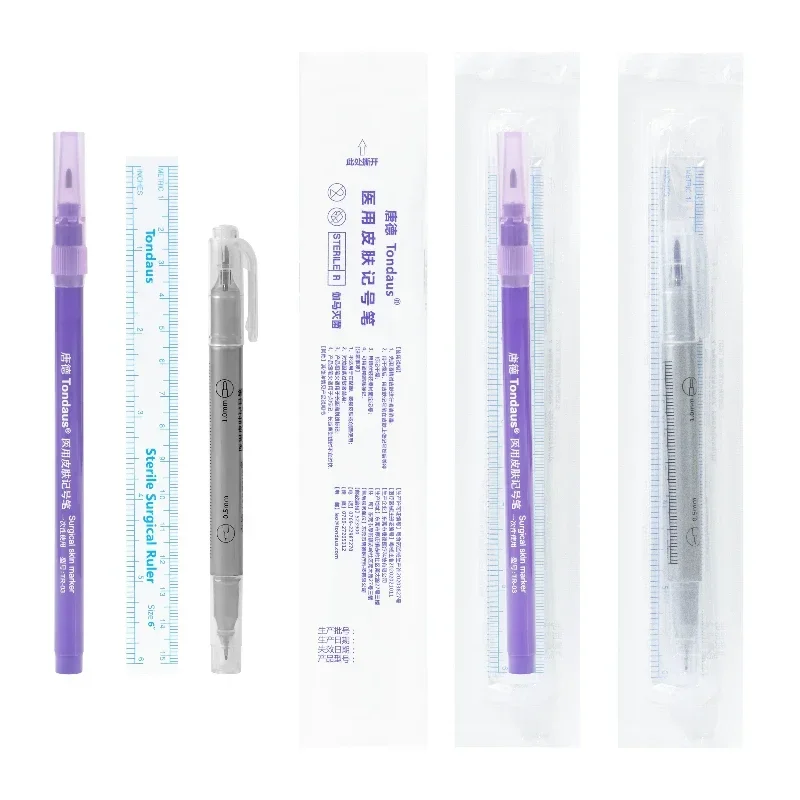 

ChiJiaoDr 5PCS Ethylene Oxide Disinfection Positioning Pen Medical Skin Marking Surgical Marking Pen