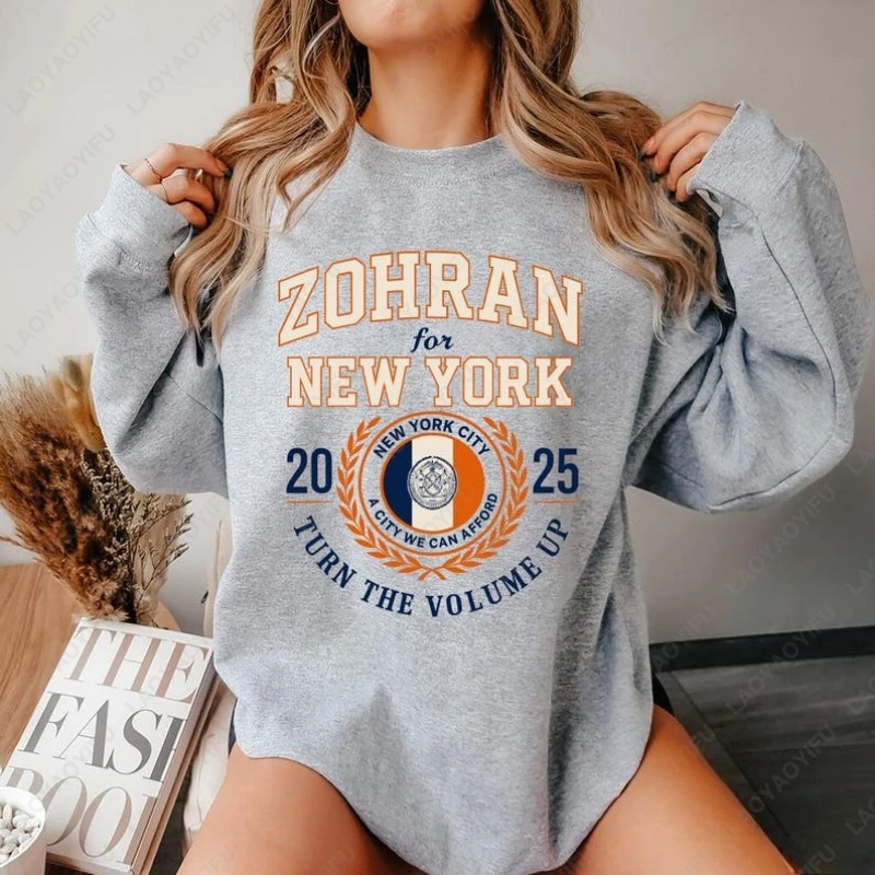 بدوره حجم يصل بلوفرات Crewneck Zohran Mamdani البلوز مايور Mamdani NYC 2026 احتجاج هوديس موضة للجنسين رياضية #1