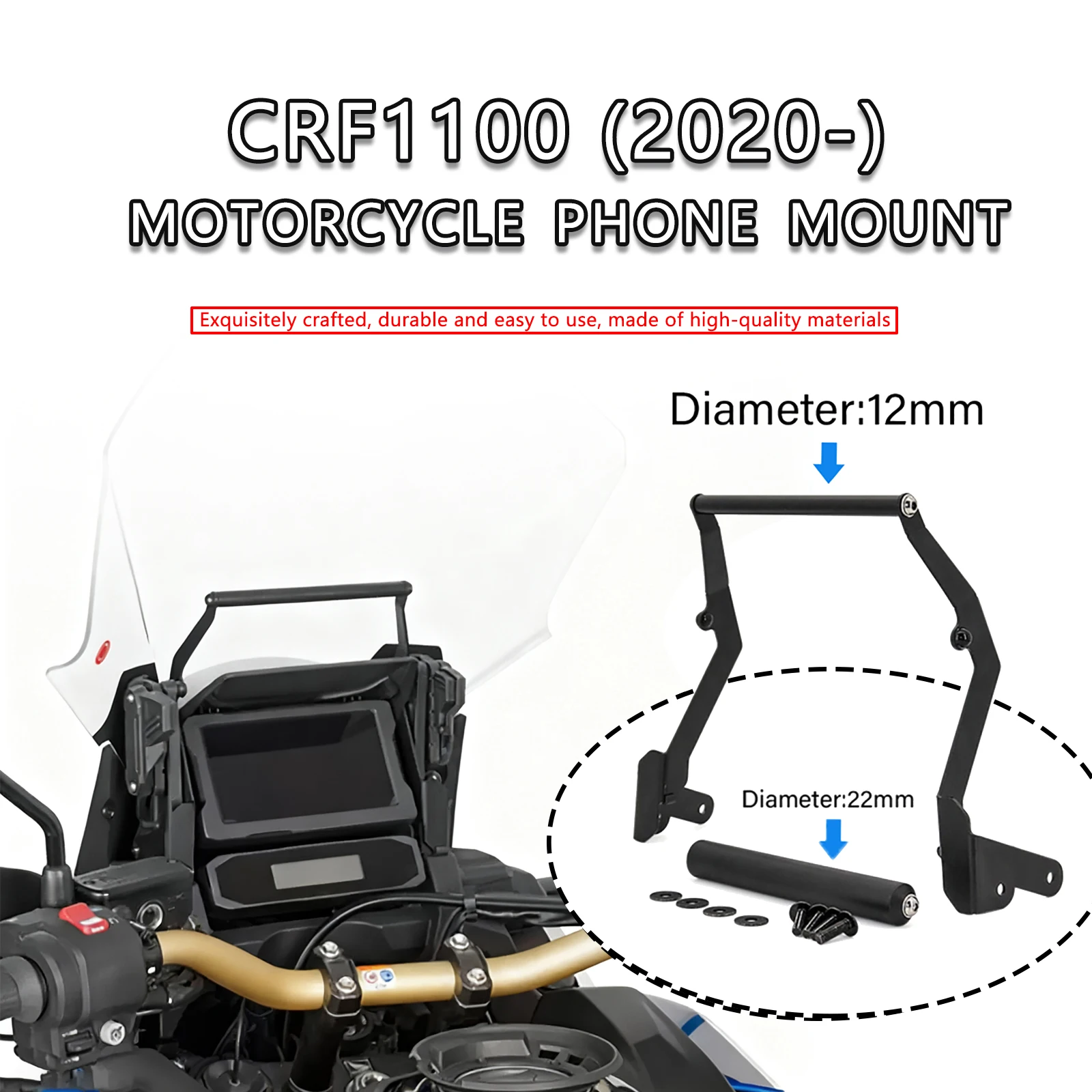 

Для CRF 1100L Africa Twin ADVENTURE SPORTS 2020+ GPS крепление для устройства держатель для смартфона адаптер держатель навигационный кронштейн для мотоцикла