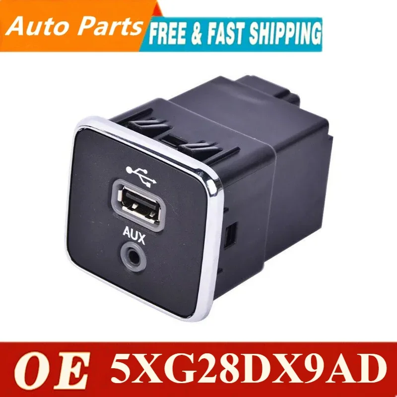 

High quality Front Charging Port USB AUX 5XG28DX9AD 53223309 53224228 Fit For 2017-2021 Jeep Cherokee Compass Car Accessories